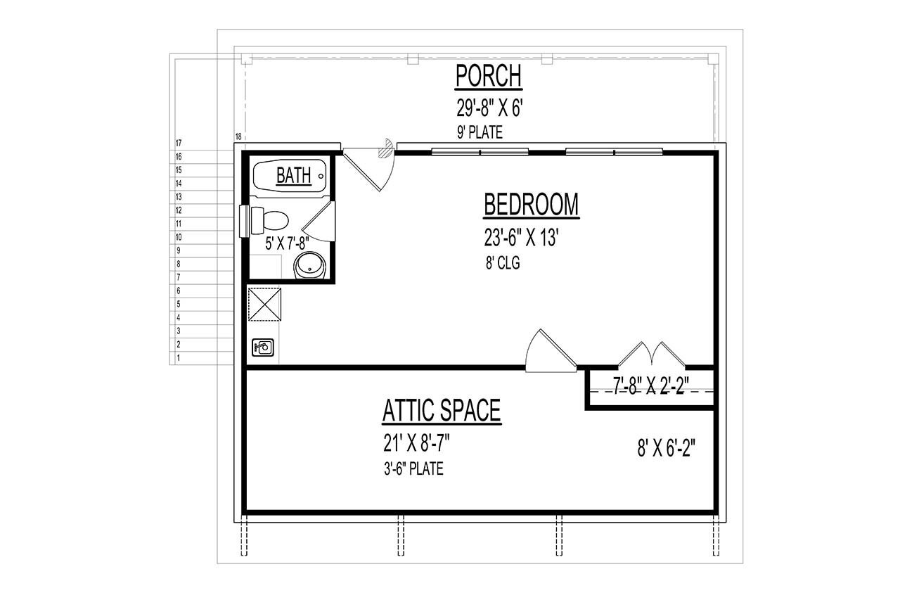 Secondary Image - Cape Cod House Plan - 72185 - 2nd Floor Plan
