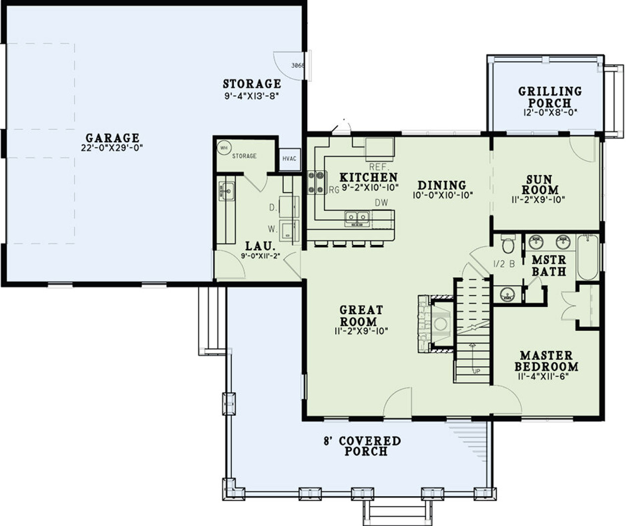 Country House Plan - Riverbend 32909 - 1st Floor Plan