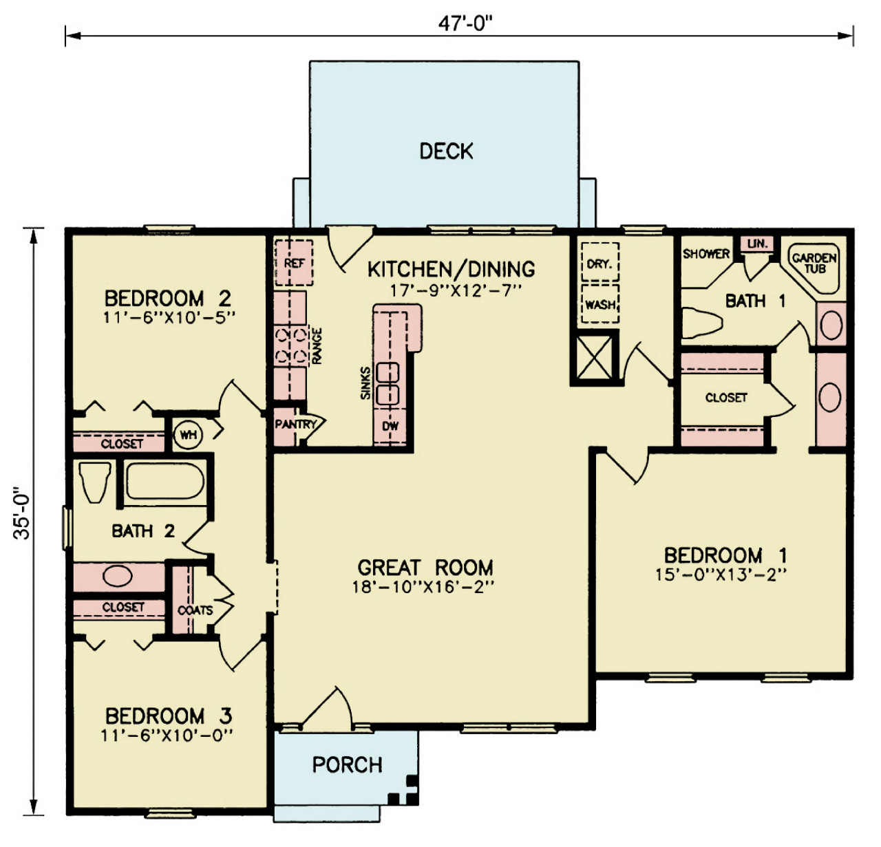 Traditional House Plan - Autumn 2 11816 - 1st Floor Plan