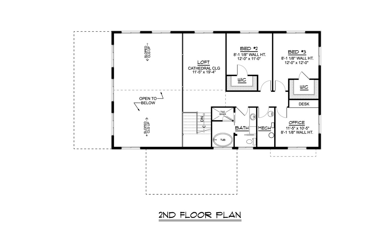 Country House Plan - 32683 - 2nd Floor Plan