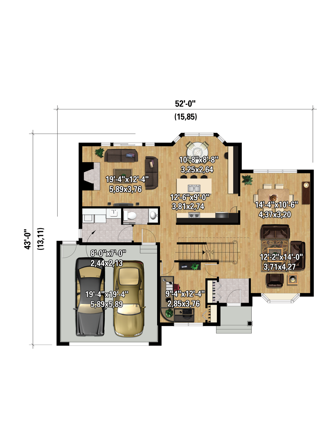 Craftsman House Plan - 88164 - 1st Floor Plan