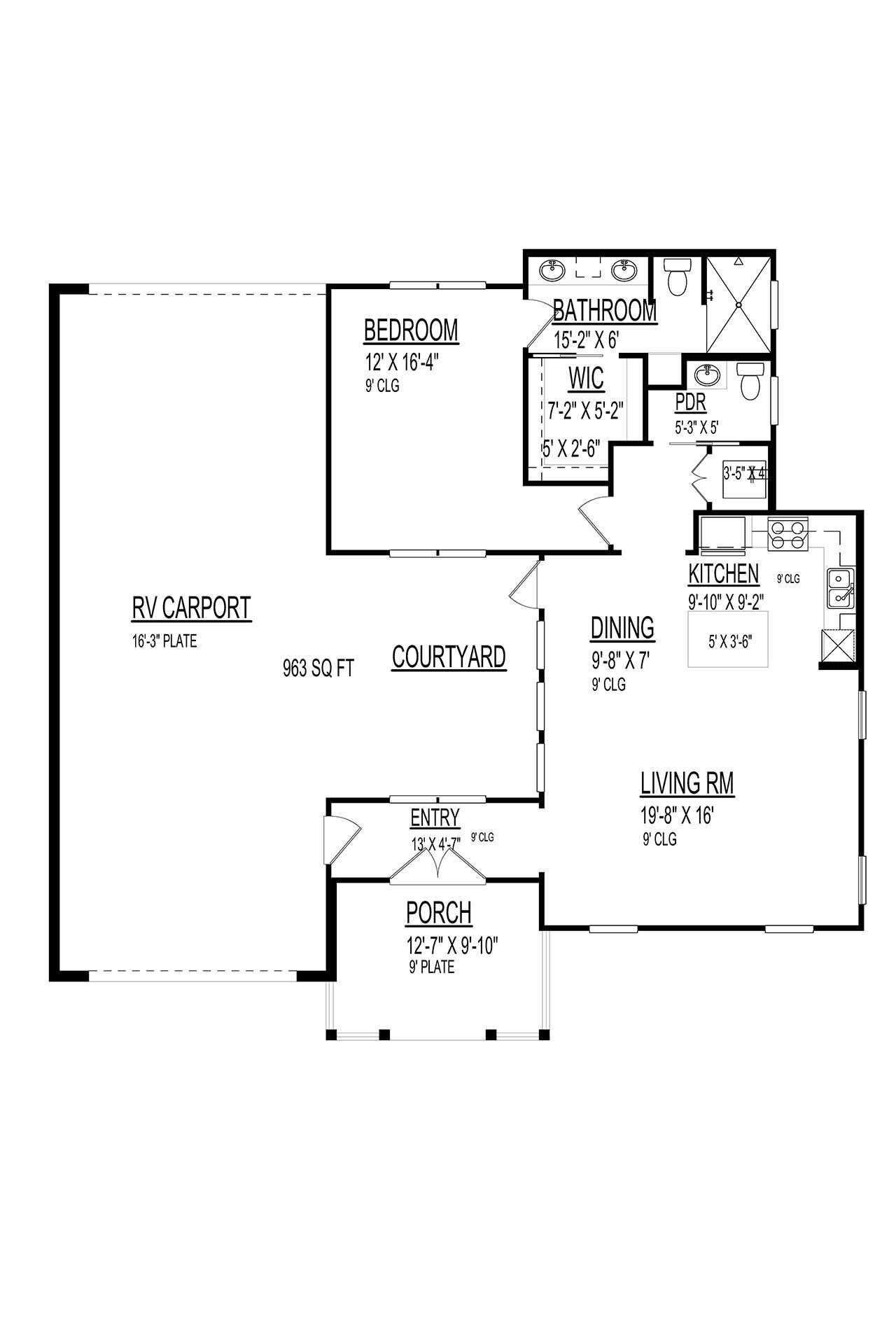 Traditional House Plan - 77873 - 1st Floor Plan