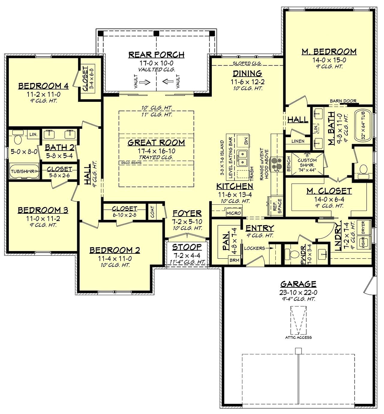 Traditional House Plan - Windsor 40934 - 1st Floor Plan