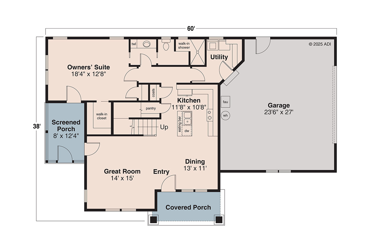 Bungalow House Plan - Nashua 55839 - 1st Floor Plan
