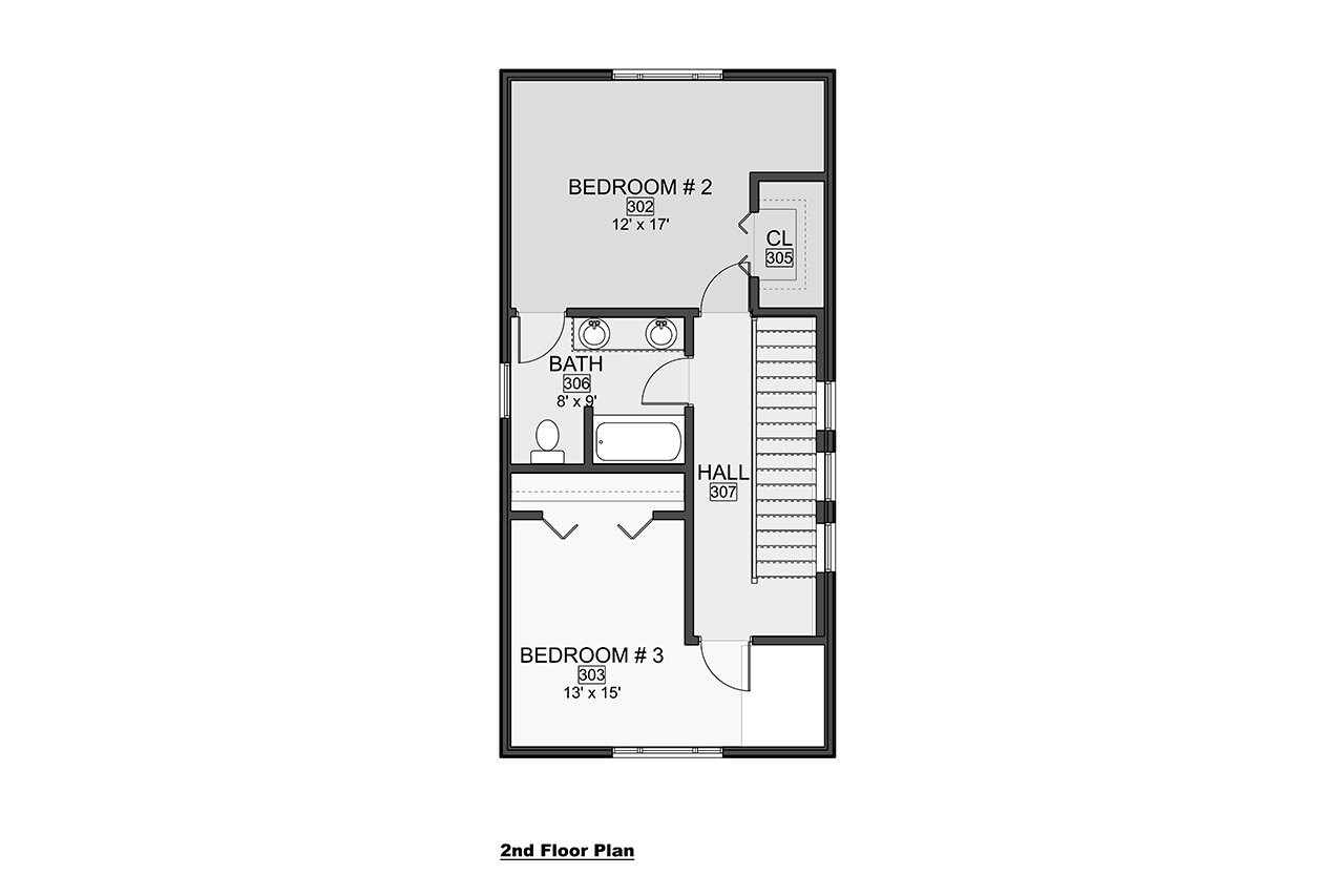 Farmhouse House Plan - Saint James 58466 - 2nd Floor Plan