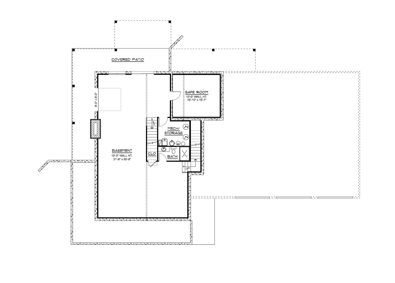 Country House Plan - 25079 - Basement Floor Plan