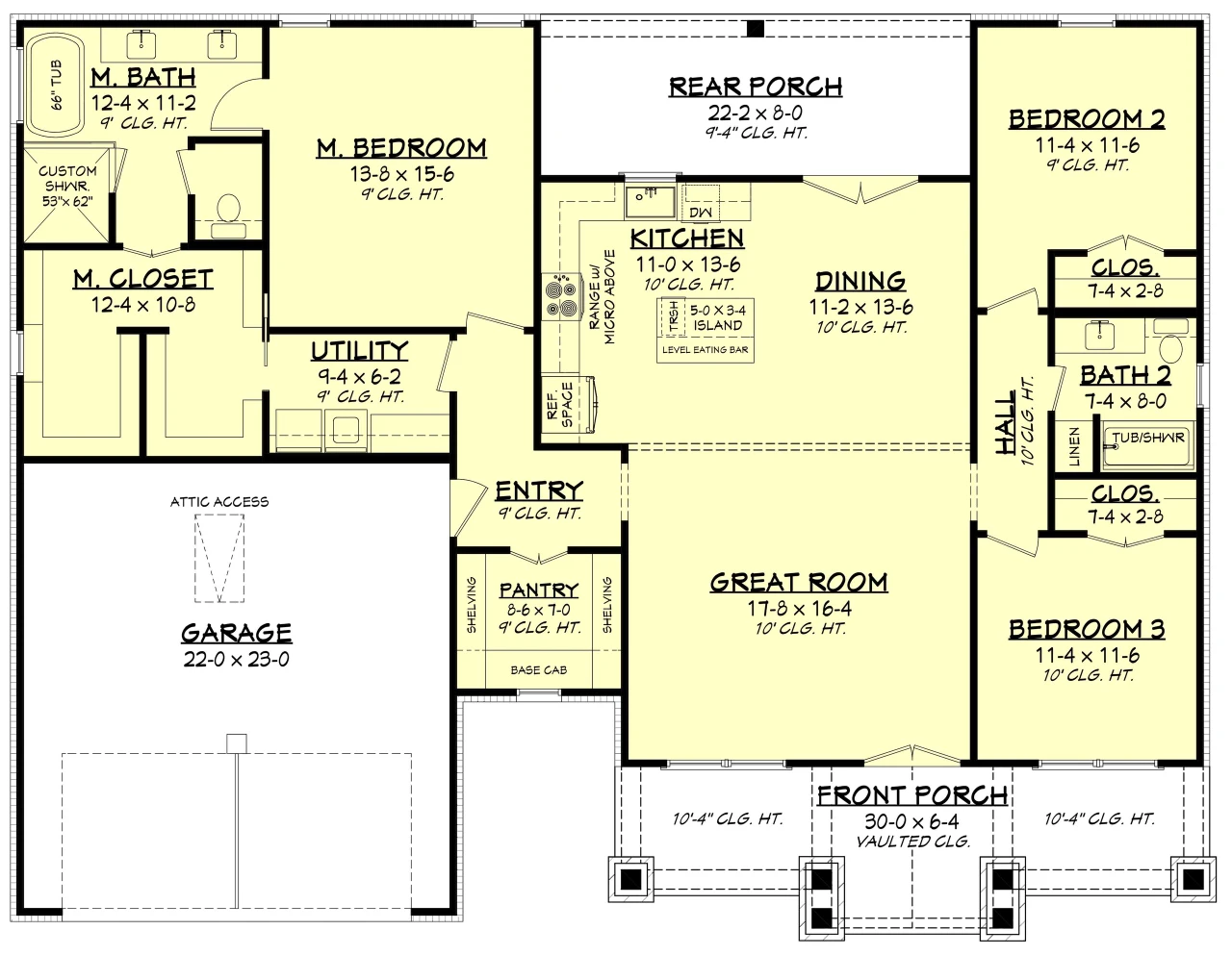 Craftsman House Plan - Nikolay 15224 - 1st Floor Plan