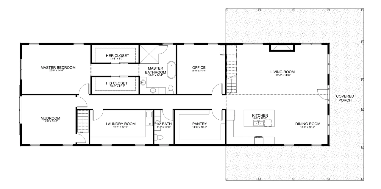 Country House Plan - Wakefield 76512 - 1st Floor Plan