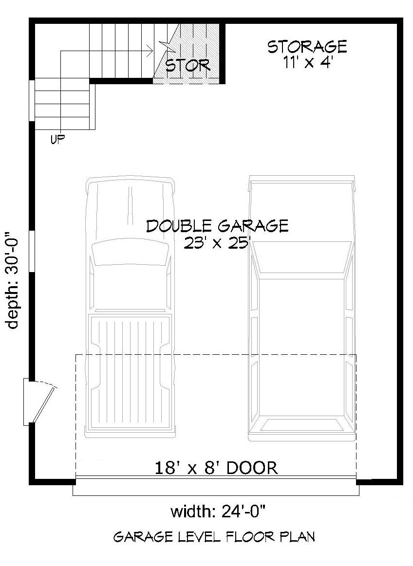 Traditional House Plan - West Linn Garage 51795 - 1st Floor Plan