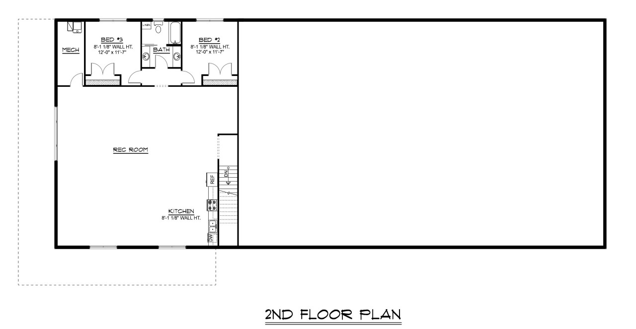 Country House Plan - 64427 - 2nd Floor Plan