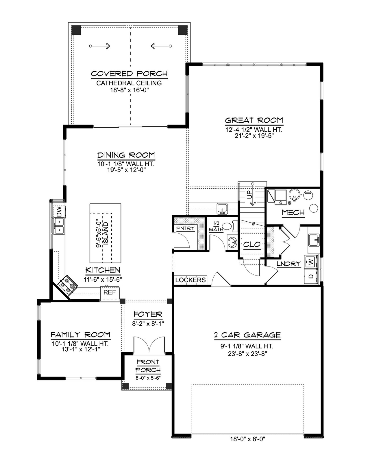 Traditional House Plan - 74488 - 1st Floor Plan