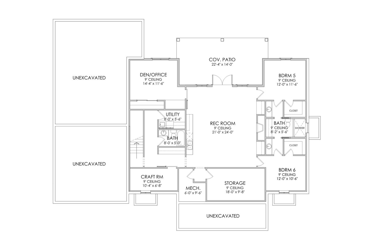 Walkout Basement Layout - Optional Floor Plan