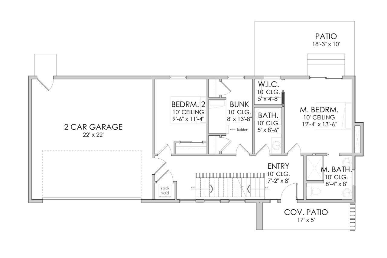 Contemporary House Plan - Bjorn 69666 - 1st Floor Plan