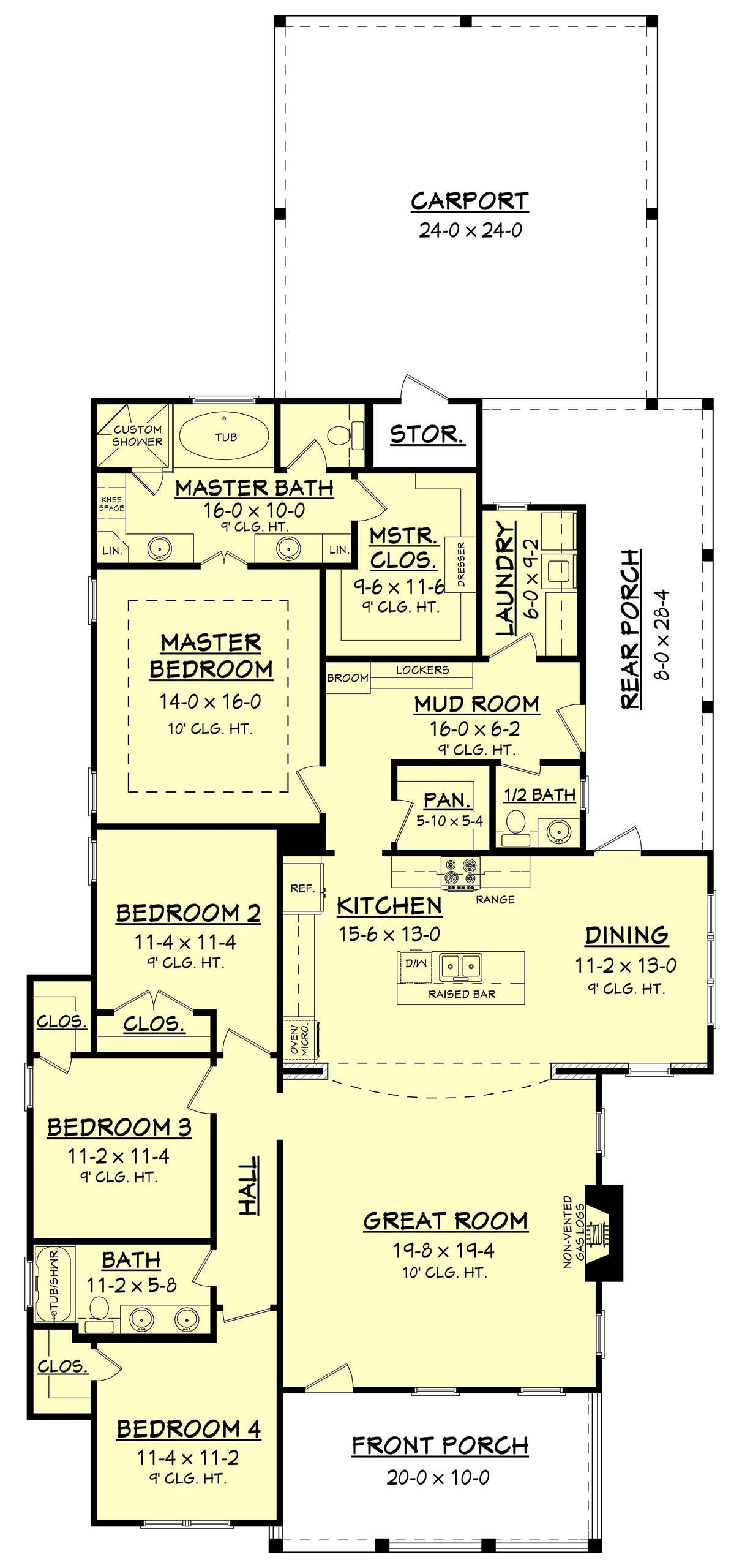 Cottage House Plan - Cherrywood 72408 - 1st Floor Plan