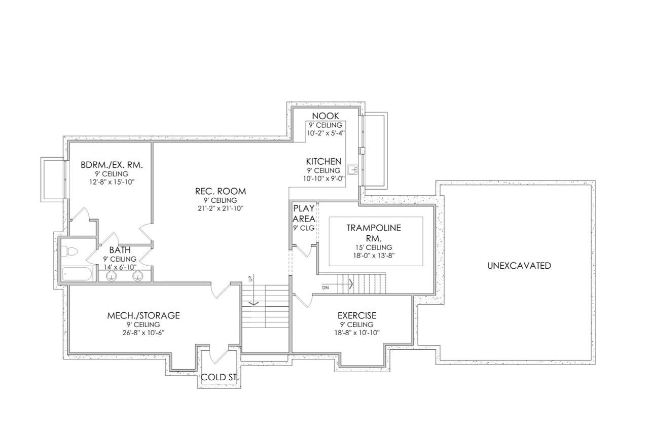 Farmhouse House Plan - Berlin 16226 - Basement Floor Plan