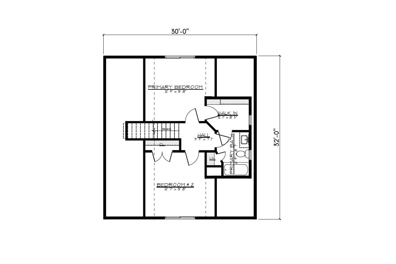 Secondary Image - Cape Cod House Plan - Porter Hill 88618 - 2nd Floor Plan