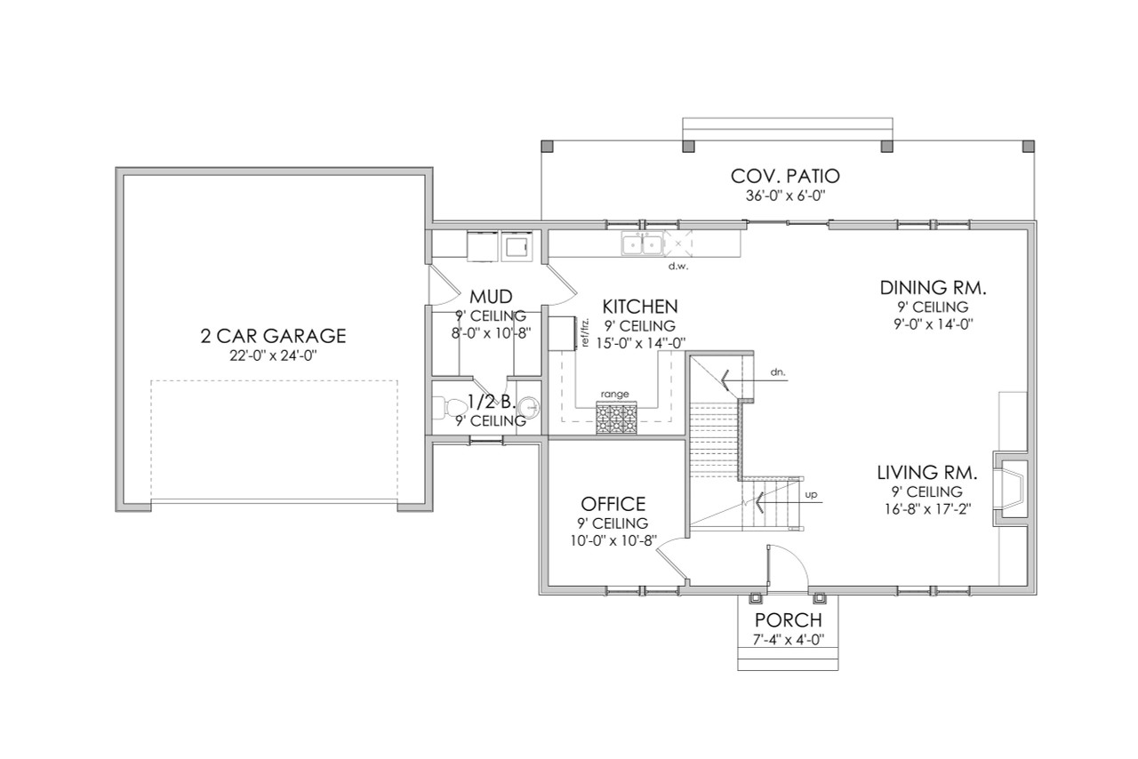 Colonial House Plan - Concord 91435 - 1st Floor Plan
