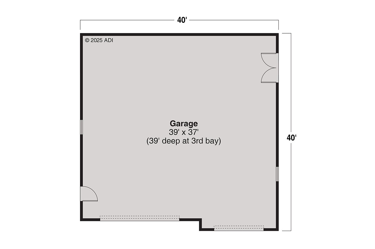 Craftsman House Plan - Garage 55671 - 1st Floor Plan