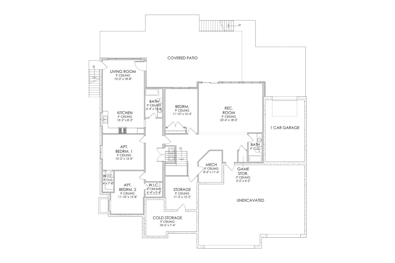 Contemporary House Plan - Cypress 39409 - Basement Floor Plan