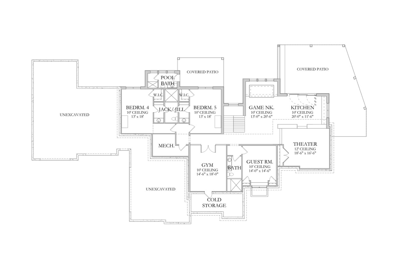 Farmhouse House Plan - Dayelsford 91584 - Basement Floor Plan