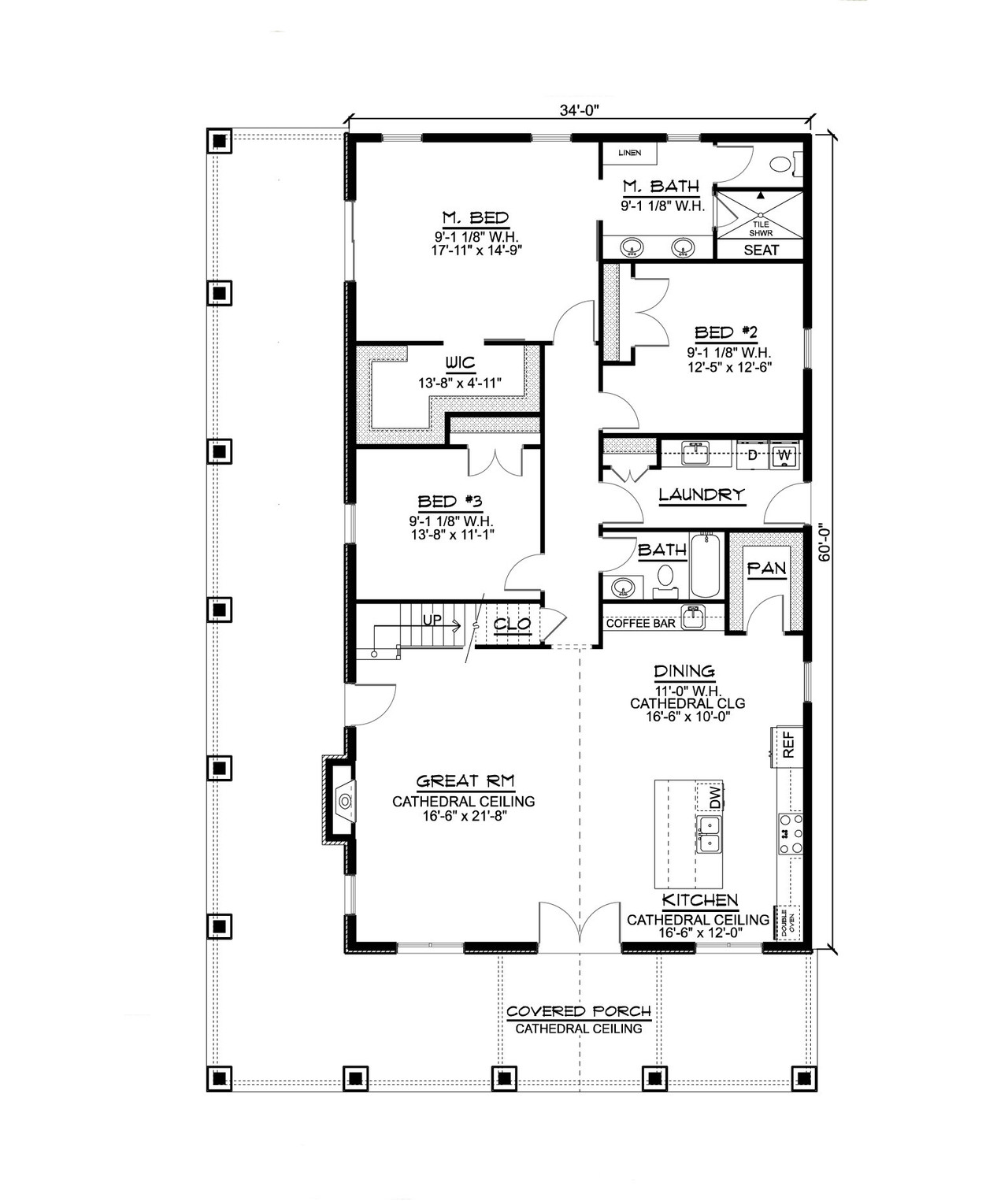 Country House Plan - 69480 - 1st Floor Plan