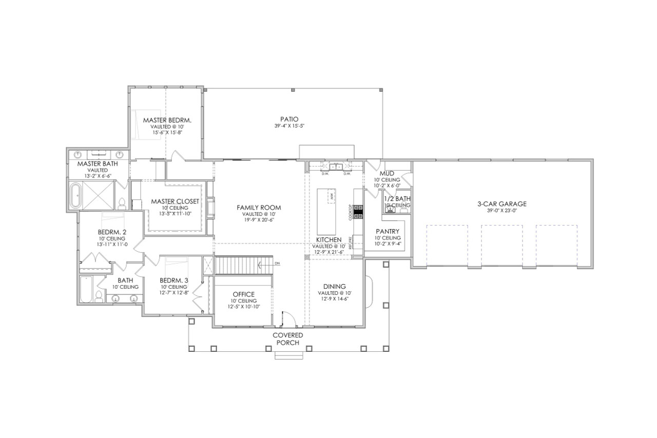 Farmhouse House Plan - Evora 75789 - 1st Floor Plan