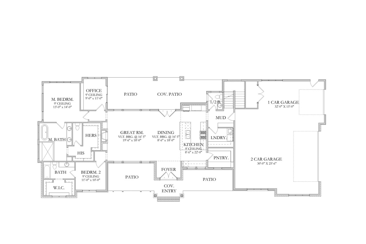 Craftsman House Plan - Francis 40710 - 1st Floor Plan