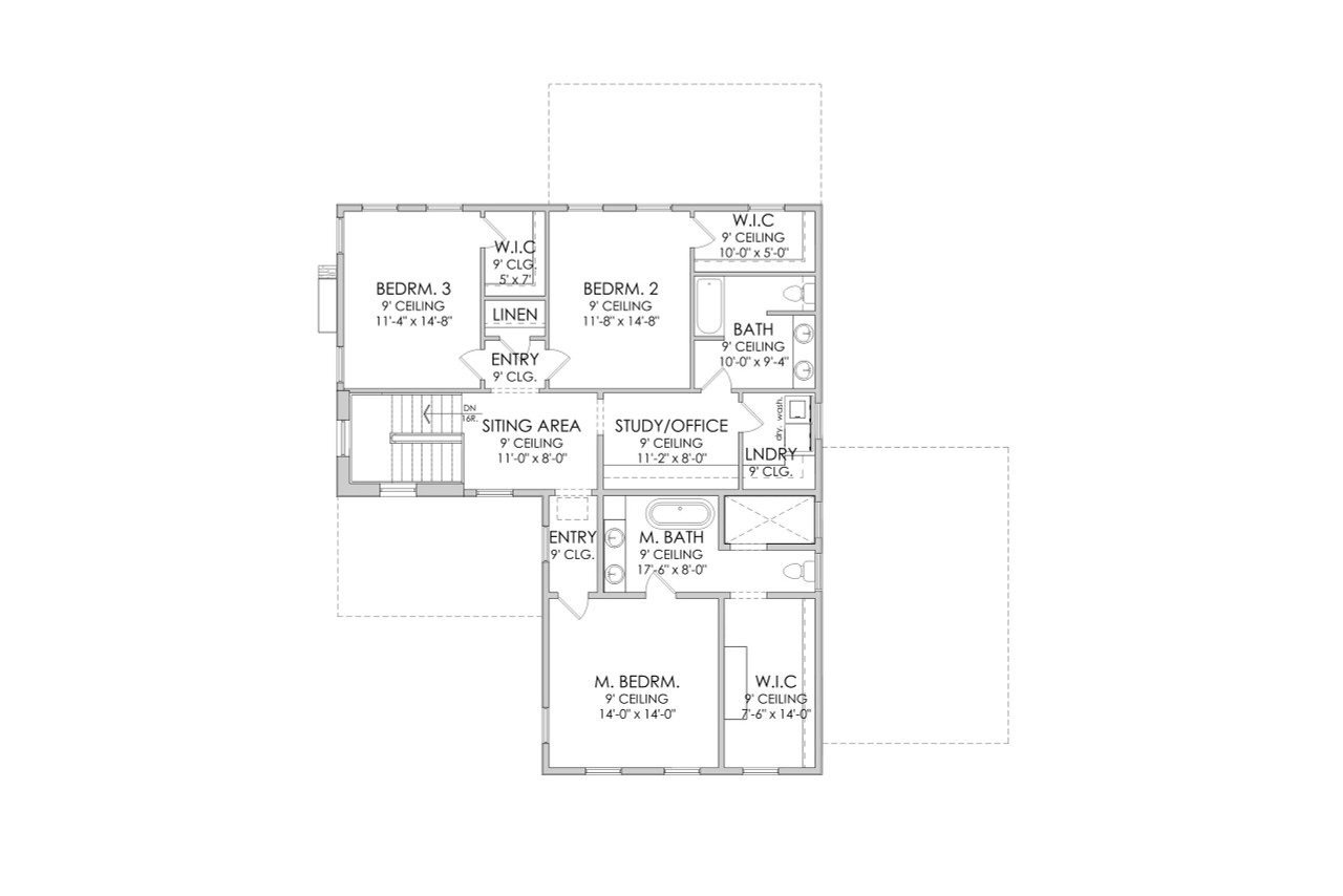 Farmhouse House Plan - Greenville 75947 - 2nd Floor Plan