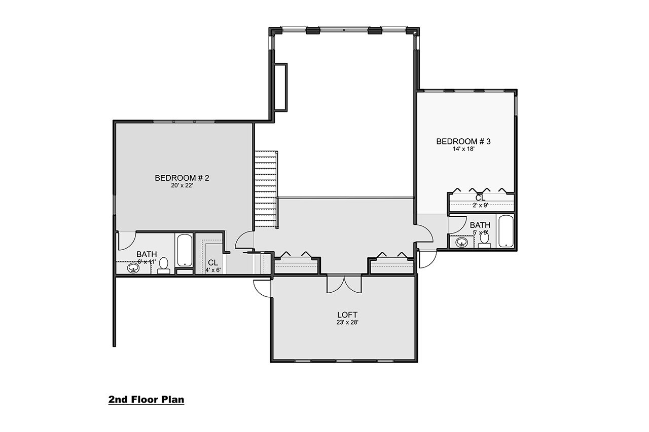 Secondary Image - Farmhouse House Plan - Cedarhurst 48734 - 2nd Floor Plan