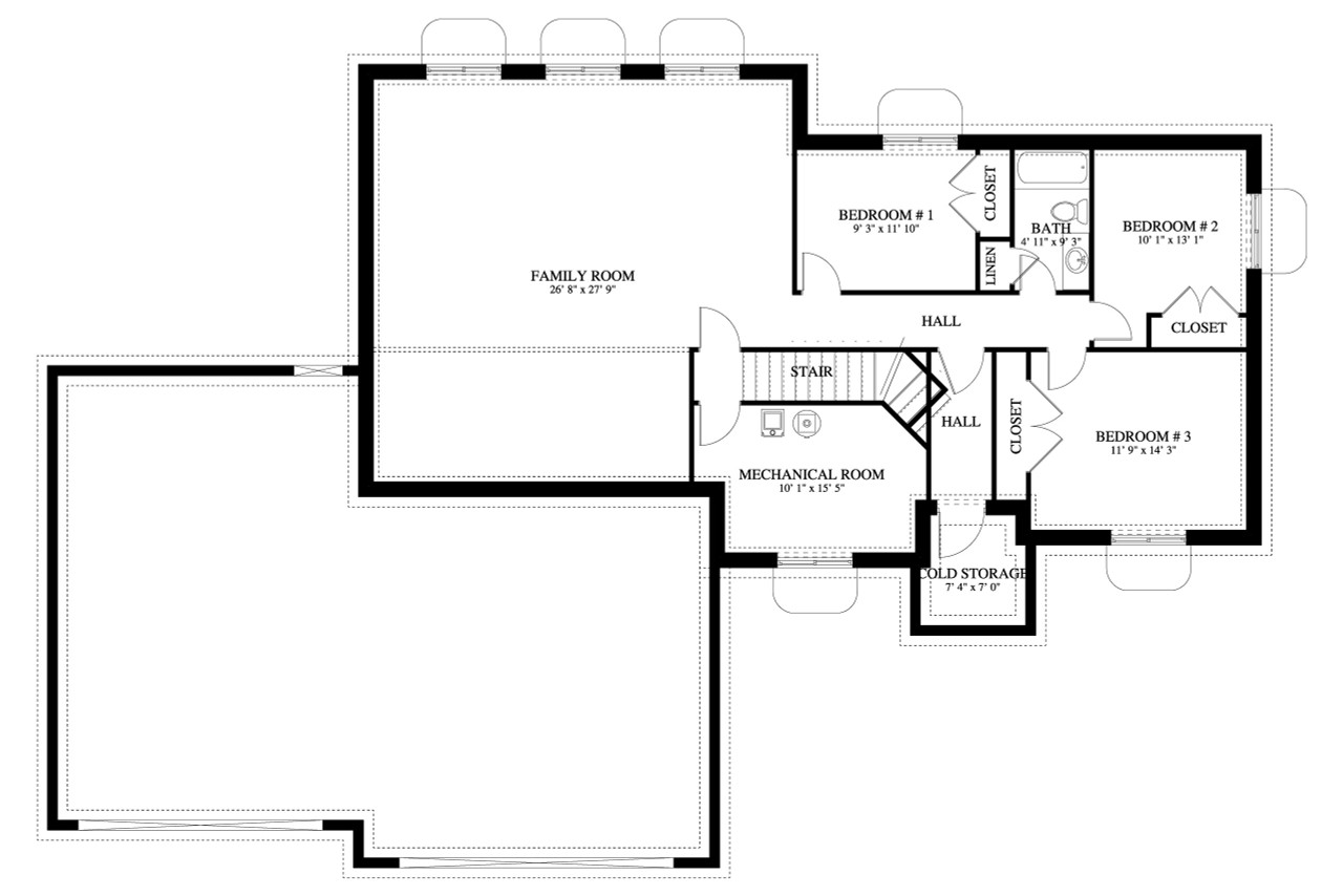 Traditional House Plan - Powells 93758 - Optional Floor Plan