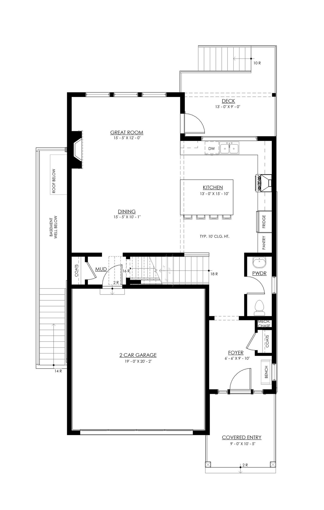 Craftsman House Plan - Albany 17163 - 1st Floor Plan