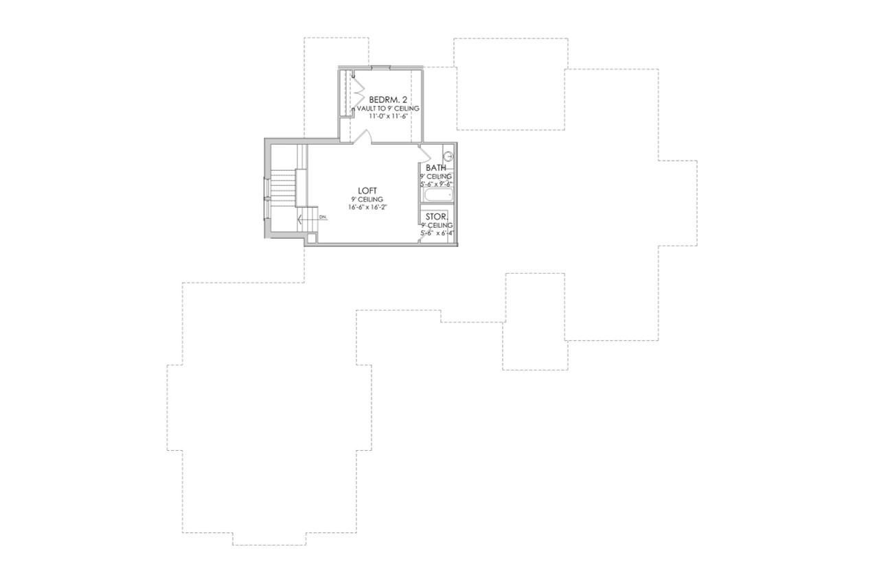 European House Plan - Huntington 83243 - 2nd Floor Plan