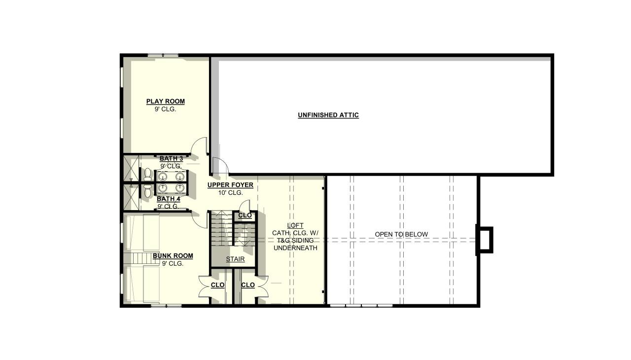 Secondary Image - Country House Plan - Gaillardia #2 79952 - 2nd Floor Plan