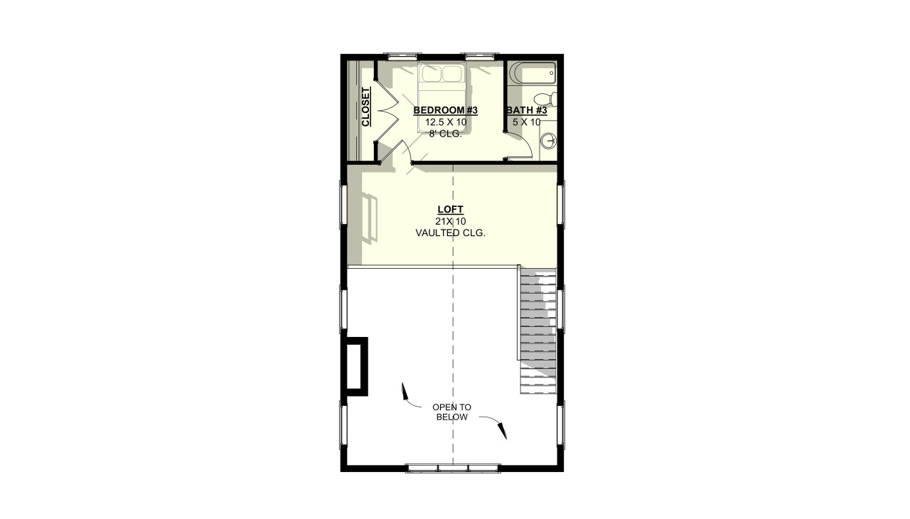 Secondary Image - Country House Plan - Hosta 29854 - 2nd Floor Plan