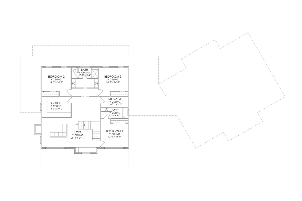 Farmhouse House Plan - Jackson 49497 - 2nd Floor Plan