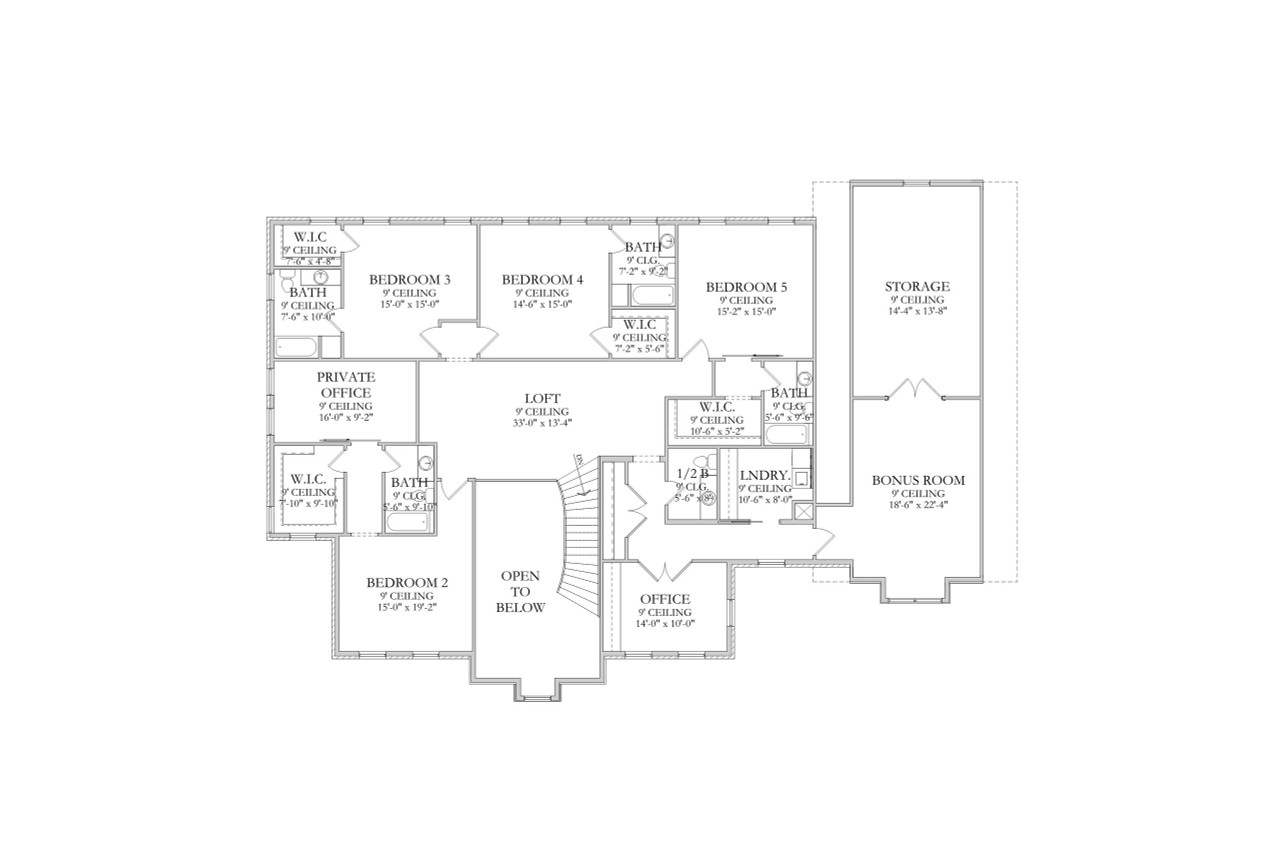 Secondary Image - European House Plan - Leona 30460 - 2nd Floor Plan
