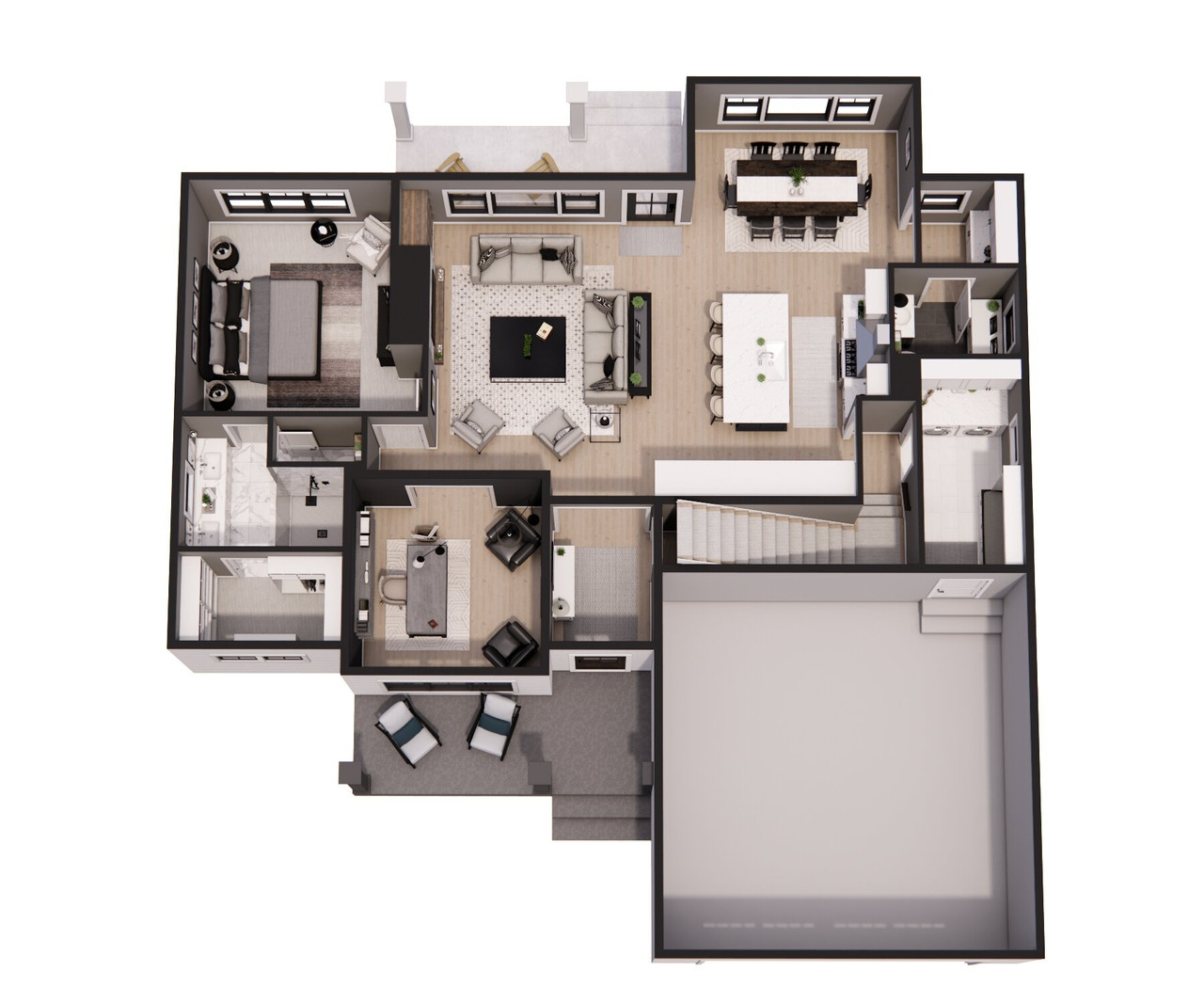 Craftsman House Plan - Greenway 20331 - 1st Floor Plan