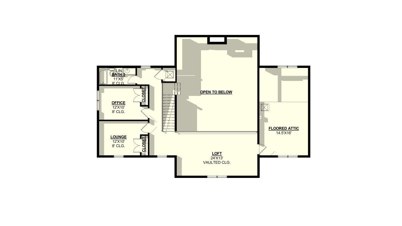 Country House Plan - Rose 68458 - 2nd Floor Plan
