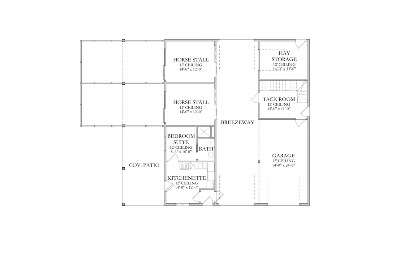 Farmhouse House Plan - Danbury 73437 - 1st Floor Plan
