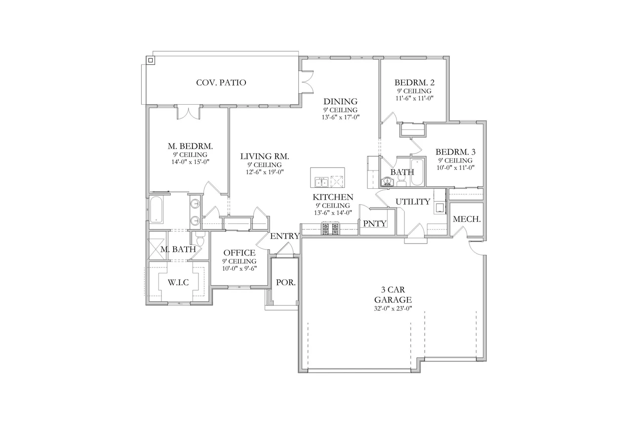 Modern House Plan - Boise 37343 - 1st Floor Plan