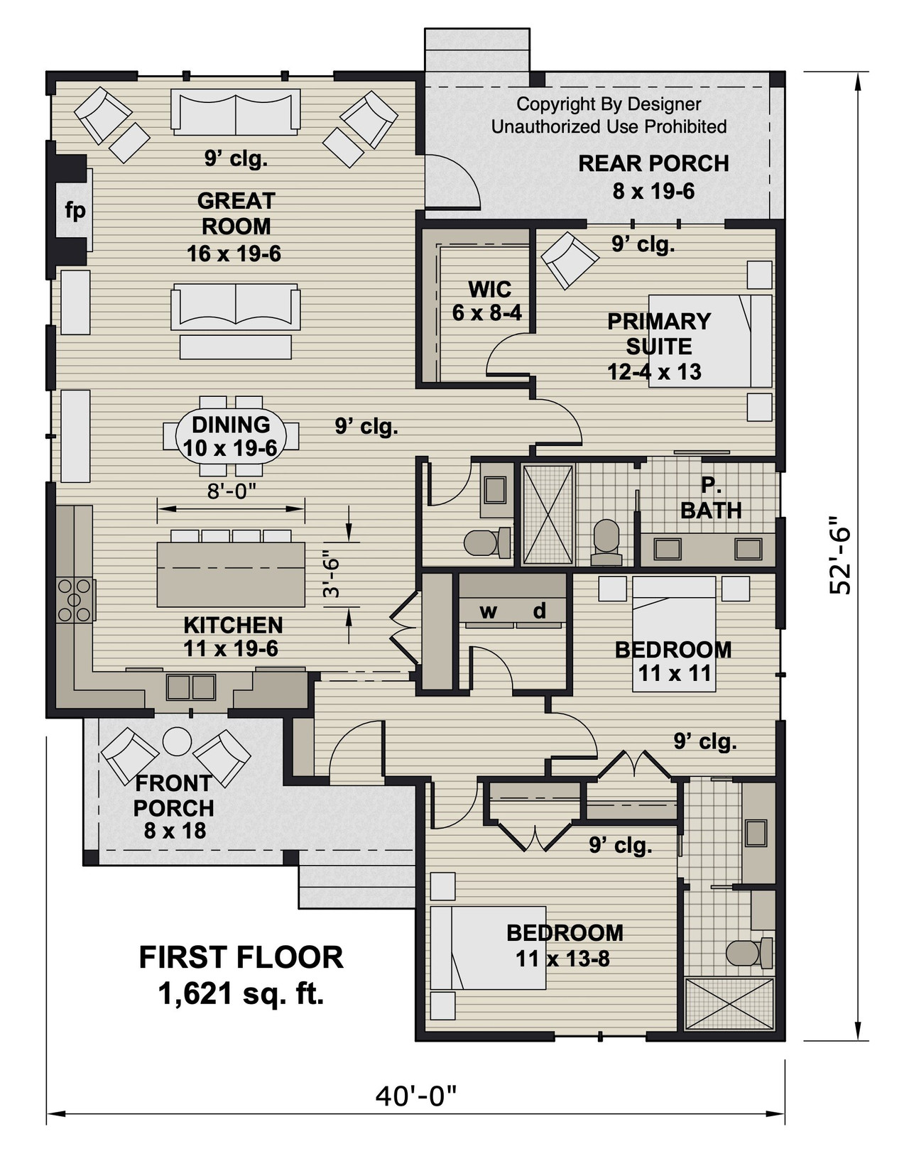 Farmhouse House Plan - Berkley 11168 - 1st Floor Plan