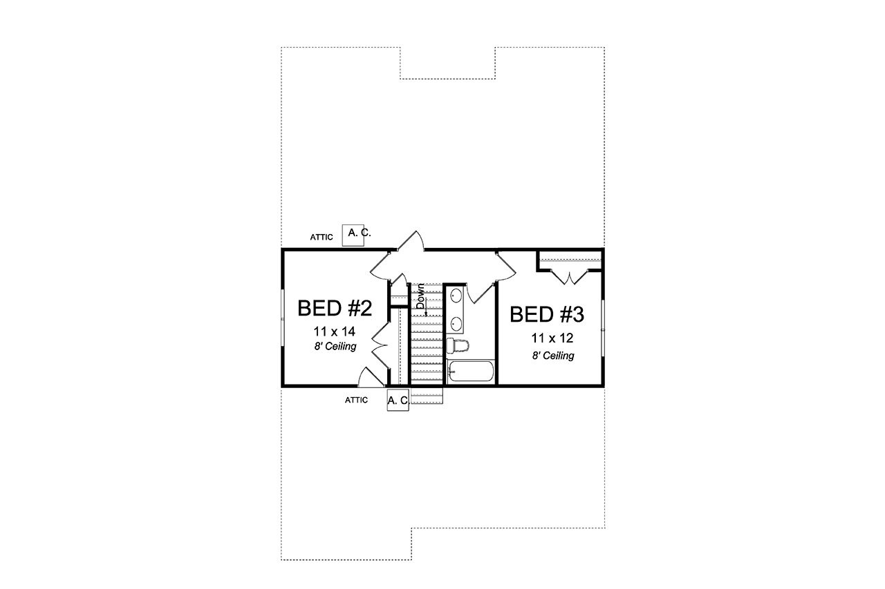 Secondary Image - Craftsman House Plan - Rosewood 23100 - 2nd Floor Plan