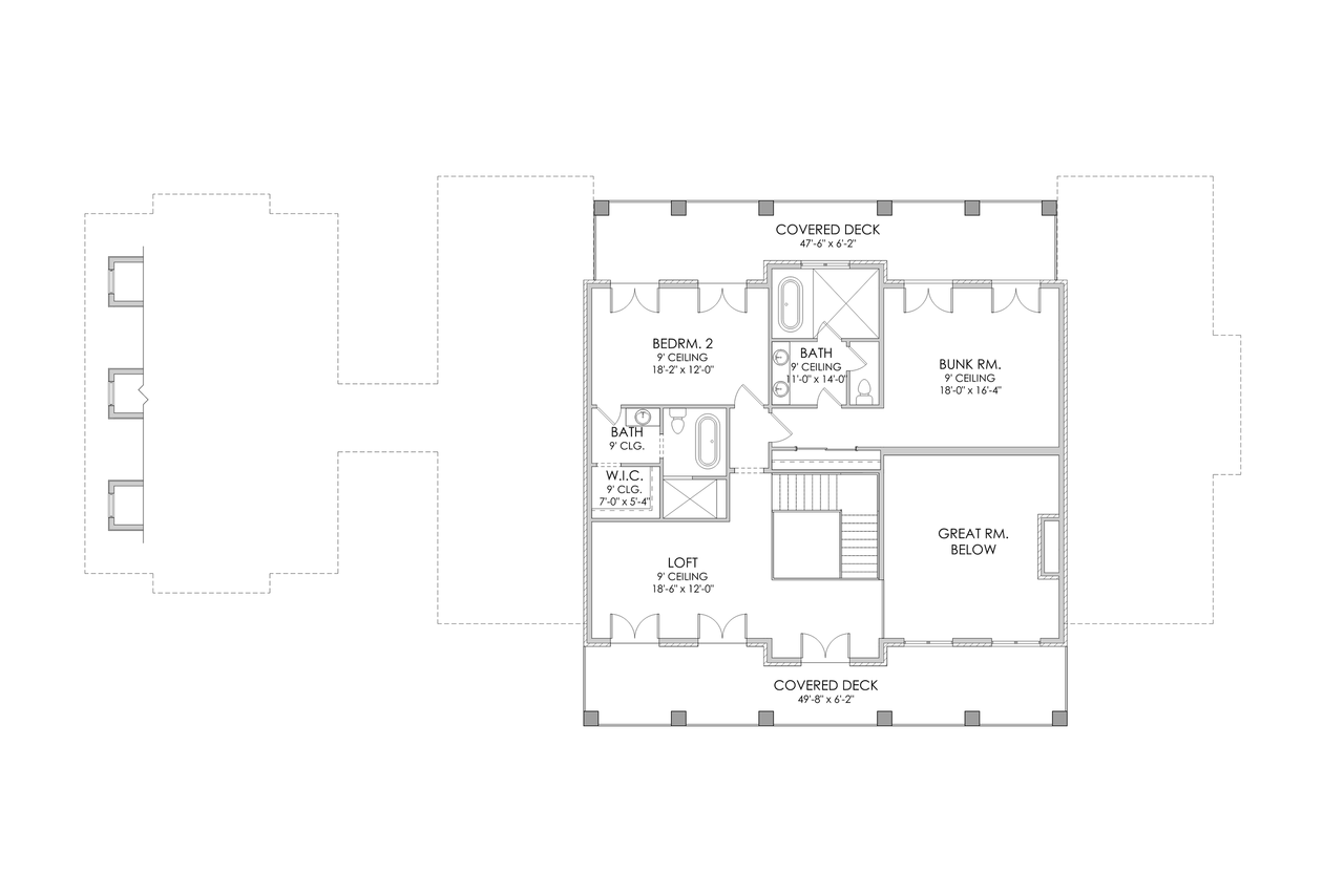 Secondary Image - Colonial House Plan - Northampton 58244 - 2nd Floor Plan