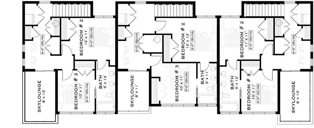 Secondary Image - Contemporary House Plan - Acadian Wynd 47292 - 2nd Floor Plan