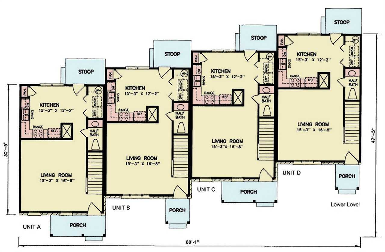 Traditional House Plan - Hartwell 45875 - 1st Floor Plan
