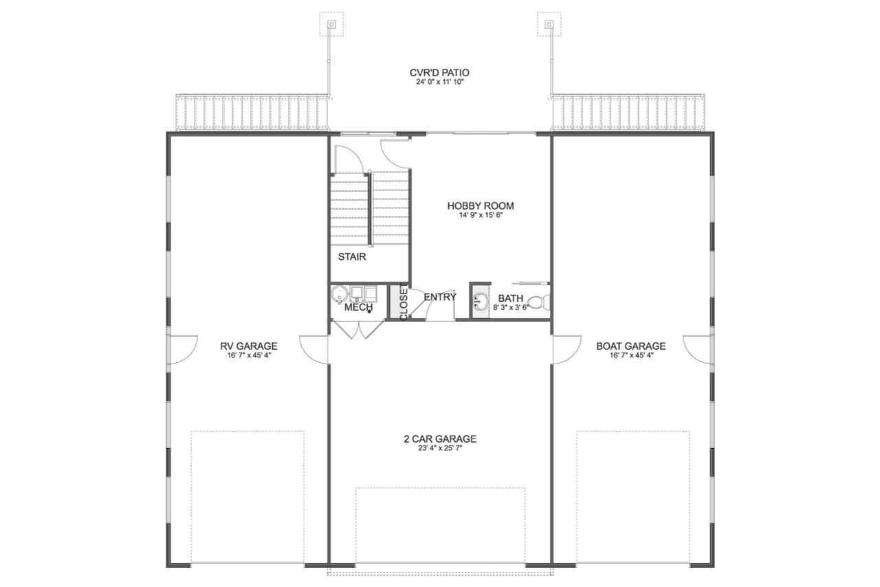 Craftsman House Plan - Brandy Barndo 95893 - 1st Floor Plan