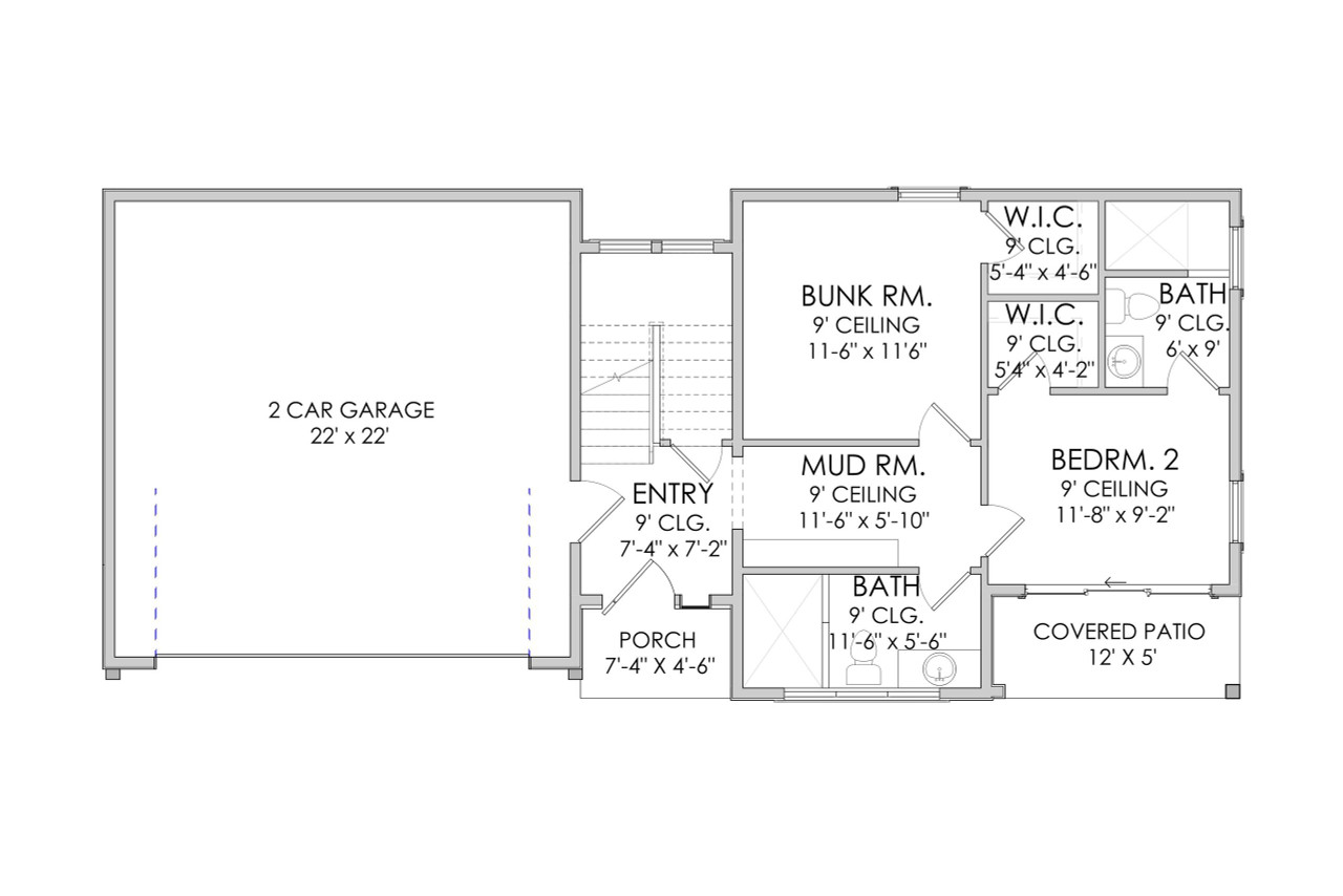 Mountain Rustic House Plan - Teton 46737 - 1st Floor Plan