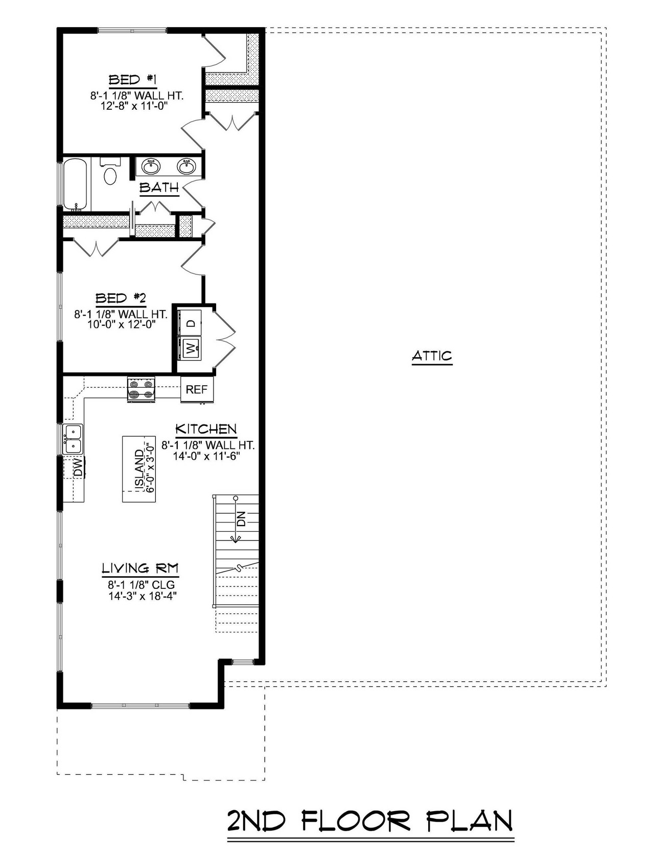 Secondary Image - Craftsman House Plan - 25052 - 2nd Floor Plan