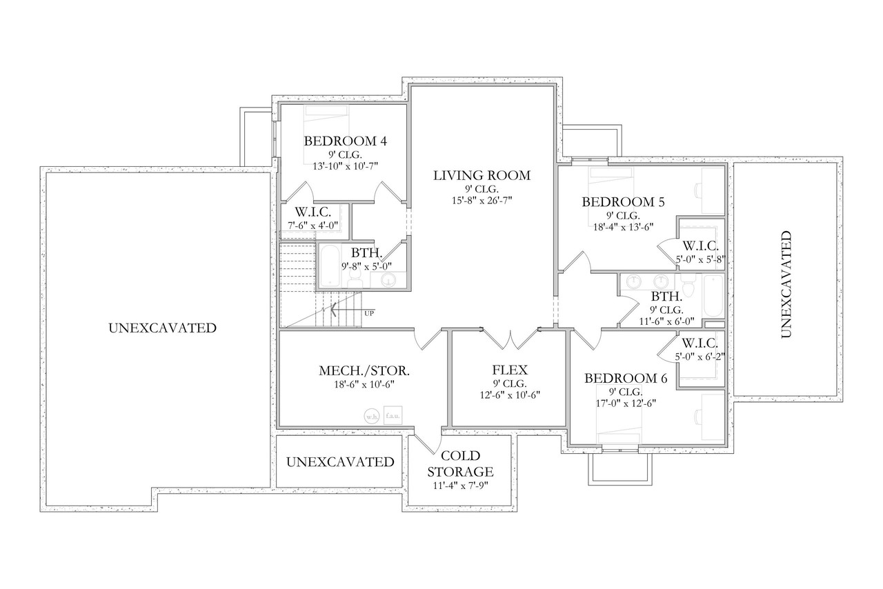 Mediterranean House Plan - Orpheus 47493 - Basement Floor Plan