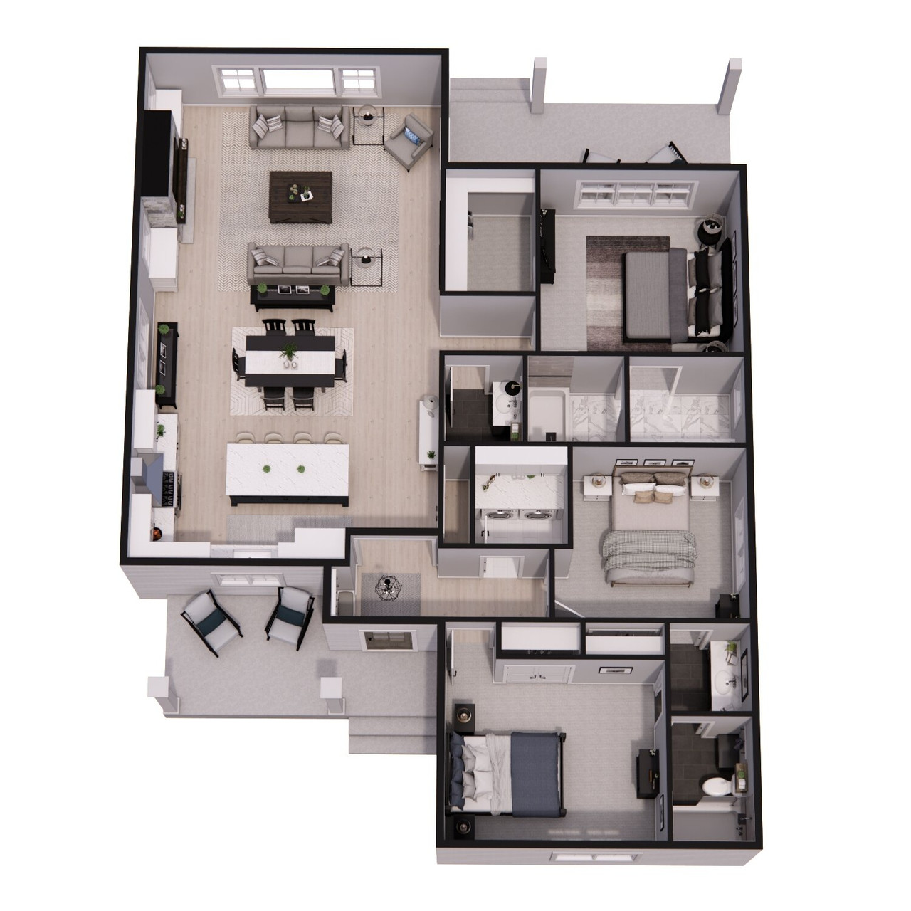 Craftsman House Plan - Carver 17692 - 1st Floor Plan